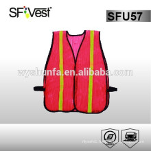 100% polyester mesh fabric vest with pvc tape